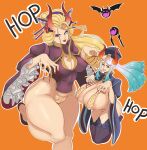  absurd_res areola asian_clothing big_breasts black_maria_(one_piece) blonde_hair breasts cleavage clothed clothing east_asian_clothing female hair hi_res horn horned_humanoid huge_breasts humanoid japanese_clothing maebari not_furry one_piece sundown_(artist) talisman yamato_(one_piece) 