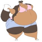  anthro belly big_belly big_breasts big_butt bottomwear breasts butt canid canine canis clothing codymcdowd collie domestic_dog female herding_dog huge_butt huge_thighs hyper hyper_butt hyper_thighs mammal obese obese_female overweight overweight_female pastoral_dog sheepdog shorts smile solo standing thick_thighs 
