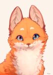  2017 absurd_res ambiguous_gender blue_eyes canid canine color_fox fox fur hi_res looking_at_viewer mammal orange_body orange_fur simple_background solo white_background white_body white_fur 