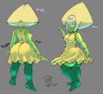  2021 absurd_res big_butt breasts butt cartoon_network clapping clothed clothing dress female fully_clothed gem_(species) hi_res humanoid legwear medium_breasts n-kosi not_furry peridot_(steven_universe) rear_view short_stack solo steven_universe sundress thick_thighs thigh_highs twerking wide_hips 