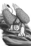  avian beak diego_(thatgryphonguy) feral greyscale gryphon hi_res looking_at_viewer male monochrome mythological_avian mythology quadruped solo thatgryphonguy wings 