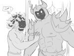  cywolf49 duo hi_res league_of_legends male male/male monochrome mordekaiser_(lol) riot_games thresh video_games 