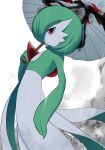  absurd_res flat_chested gardevoir green_hair hair hi_res holding_object holding_umbrella nintendo not_furry pok&eacute;mon pok&eacute;mon_(species) raining sana!rpg solo umbrella video_games 