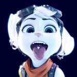  1:1 2021 3d_(artwork) absurd_res anthro azerta56 black_background blender_(software) blue_eyes digital_media_(artwork) ear_piercing eyebrows eyelashes eyewear eyewear_on_head female front_view gaping_mouth goggles goggles_on_head hi_res imminent_vore insomniac_games lombax looking_at_viewer mammal mouth_shot open_mouth piercing playstation_5 portrait ratchet_and_clank rivet_(ratchet_and_clank) simple_background solo sony_corporation sony_interactive_entertainment teeth tongue tongue_out uvula video_games 