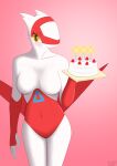  absurd_res anthro anthrofied blush breasts cake commandg dessert featureless_breasts featureless_crotch female food hi_res latias legendary_pok&eacute;mon looking_at_viewer nintendo nude pok&eacute;mon pok&eacute;mon_(species) pok&eacute;morph simple_background smile solo video_games 