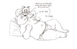 2021 absurd_res ailurid anthro belly blush dialogue diaper duo english_text fluffypamps hi_res humanoid_hands infantilism male male/male mammal navel overweight polar_bear red_panda simple_background text ursid ursine white_background 