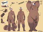  after_transformation ailurid anthro armpit_hair balls belly big_belly body_hair feet flaccid foreskin fupa genitals male mammal minedoo minedoo_(character) model_sheet moobs nipples overweight overweight_male penis red_panda slightly_chubby solo thick_thighs transformation ursid were wereursid 