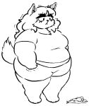  angry anthro barefoot belly big_breasts black_and_white bottomwear breasts burger catti_(deltarune) chubby_cheeks clothed clothing deltarune domestic_cat dorkass dropping_object ear_piercing ear_ring eyeshadow feet felid feline felis female fist flabby_arms fluffy fluffy_tail food front_view frown full-length_portrait fully_clothed fur hair makeup mammal monochrome obese obese_anthro obese_female overweight overweight_anthro overweight_female piercing portrait shaking shirt shorts simple_background solo squish standing thick_thighs thigh_squish three-quarter_view topwear undertale_(series) video_games 
