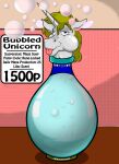  anthro blep bottle bubble calbeck english_text equid equine hi_res horn inflation magic_inhibitor male mammal soap_bubbles text tongue tongue_out unicorn 