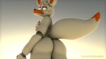  16:9 ambiguous_gender animatronic anthro butt canid canine dipstick_tail fangs female five_nights_at_freddy&#039;s five_nights_at_freddy&#039;s_world fox hi_res lolbit_(fnaf) looking_back machine macro mammal markings multicolored_body pervertedgiants robot sharp_teeth tail_markings teeth video_games white_body widescreen yellow_eyes 