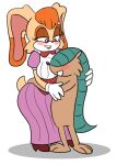  age_difference anthro armadillo blush canon_x_oc clothed clothing duo fan_character female lagomorph leporid love male male/female mammal mature_female older_female rabbit romantic romantic_couple sega size_difference smaller_male smog01 sonic_the_hedgehog_(series) vanilla_the_rabbit xenarthran younger_male 