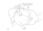  2021 4_toes 5_fingers absurd_res anthro badgerben big_breasts boss_monster bovid breasts caprine claws clothed clothing english_text feet female fingers goat hi_res huge_breasts hyper hyper_breasts mammal monochrome nipple_outline open_mouth solo text toe_claws toes toriel undertale undertale_(series) video_games 