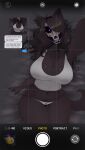  &lt;3 &lt;3_eyes absurd_res anthro big_breasts black_body black_fur black_hair breasts canid canine cleavage clothed clothing curvy_figure english_text female food fruit fur hair hi_res long_hair malo mammal panties plant scp-1471 scp-1471-a scp_foundation skull_head solo text thick_thighs underwear unyin voluptuous wide_hips 