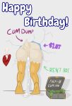  amorousartist amorousartist_(character) anatid anseriform anthro avian bird bodily_fluids cum cum_leaking disney duck ducktales ducktales_(2017) english_text genital_fluids glory_hole graffiti happy_birthday hi_res inflation male messy money prostitution solo text therita3k 