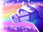  4:3 bridle centaurworld equid equine female feral horse horse_(centaurworld) mammal netflix profile_view rainbow shrymptid smile solo star 