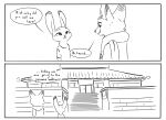  ... 2021 anthro border canid canine clothed clothing comic dialogue disney duo english_text female fox hi_res judy_hopps judyhopps44 lagomorph leporid looking_at_another male mammal monochrome nick_wilde outside question rabbit red_fox shirt speech_bubble text topwear white_border zootopia 