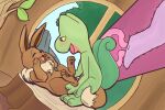  3:2 3_toes absurd_res angel_the_eevee blush brown_body brown_fur canid canine detailed_background digital_media_(artwork) duo eevee erection feet female female_penetrated feral feral_on_feral fluffy fluffy_tail fur gecko genitals green_body hi_res lizard long_ears male male/female male_penetrating male_penetrating_female mammal nintendo nude open_mouth penetration penile penis pok&eacute;mon pok&eacute;mon_(species) pok&eacute;mon_mystery_dungeon pussy reptile scalie sex smile toes treecko tuft unknown_artist vaginal vaginal_penetration video_games yellow_eyes 