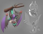  anus branch cubow dagger female flying genitals melee_weapon multiple_poses nintendo noivern pok&eacute;mon pok&eacute;mon_(species) pose pussy simple_background sketch solo video_games weapon wings 