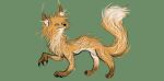  canid canine dragon feral fox hi_res hybrid looking_at_viewer male mammal sapient_melon simple_background solo 