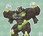  absurd_res anthro biceps big_biceps big_muscles big_pecs bulge flexing flexing_bicep hi_res huge_muscles humanoid kalt-jn legendary_pok&eacute;mon male muscular nintendo nipples pecs pok&eacute;mon pok&eacute;mon_(species) solo video_games zygarde zygarde_complete_forme 