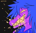  anthro clenched_teeth clothed clothing deltarune female hair liquid lofihill scalie simple_coloring solo susie_(deltarune) teeth undertale_(series) video_games 