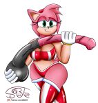  amy_rose animal_dildo animal_sex_toy anthro big_breasts boots bra breasts clothing dildo equine_dildo eulipotyphlan female footwear gloves green_eyes handwear hedgehog hi_res mammal panties sega sex_toy sexybigears69 solo sonic_the_hedgehog_(series) thick_thighs underwear video_games 