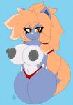  2021 absurd_res anthro areola bare_breasts big_areola big_breasts blue_body blue_fur breasts brown_hair canid canine clothed clothing curvy_figure digital_media_(artwork) eyelashes female fox fur hair hi_res hourglass_figure huge_areola huge_breasts long_hair looking_at_viewer mammal multicolored_body multicolored_fur navel nipples nr_ac orange_eyes panties simple_background smile solo standing thick_thighs topless topless_anthro topless_female two_tone_body two_tone_fur underwear viki_(acey_draws) voluptuous white_body white_fur wide_hips 