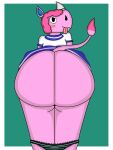  3:4 absurd_res animal_crossing anthro butt butt_focus clothed clothing female flashing hi_res lewdmat13 looking_at_viewer looking_back mammal mooning nintendo panties panties_down partially_clothed ren&eacute;e_(animal_crossing) rhinocerotoid solo underwear underwear_down video_games 