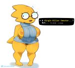  alphys anthro belly big_breasts bodily_fluids breasts buckteeth clothed clothing curvy_figure dialogue english_text exposed_breasts eyewear female flying_sweatdrops freckles front_view full-length_portrait glasses hi_res huge_thighs lizard looking_aside meme meme_clothing navel_outline nervous nipples non-mammal_breasts non-mammal_nipples open_mouth overweight overweight_anthro overweight_female pigeon_toed portrait reptile scales scalie short_stack skimpy solo somescrub speech_bubble standing sweat sweatdrop sweater teeth text thick_tail thick_thighs thong three-quarter_view topwear undertale undertale_(series) underwear video_games virgin_killer_sweater voluptuous wide_hips yellow_body yellow_scales 