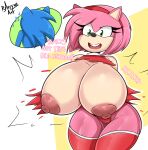  accessory amy_rose anthro big_breasts bmayyneart breast_expansion breasts bursting_breasts clothing dialogue english_text eulipotyphlan expansion female green_eyes hair hair_accessory hairband hedgehog hi_res huge_breasts male mammal pink_hair sega solo_focus sonic_the_hedgehog sonic_the_hedgehog_(series) text thick_thighs torn_clothing wide_hips 