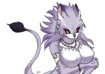  animal_humanoid belladonna_(trials_of_mana) big_breasts bovid bovid_humanoid bovine bovine_humanoid breasts cattle_humanoid ear_piercing ear_ring female hair hi_res humanoid jewelry looking_at_viewer mammal mammal_humanoid necklace piercing purple_body purple_hair red_eyes solo tongue tongue_out trials_of_mana 
