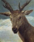  17th_century absurd_res ancient_furry_art antlers brown_body brown_fur cervid cervine diego_velazquez feral fur hi_res horn looking_at_viewer male mammal oil_painting_(artwork) outside painting_(artwork) portrait public_domain realistic red_deer solo traditional_media_(artwork) 