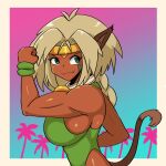  1:1 absurd_res aisha_clanclan animal_humanoid big_breasts braided_hair breasts cat_humanoid clothed clothing ctarl-ctarl fangs felid felid_humanoid feline feline_humanoid female fur green_eyes hair hi_res humanoid iggy_bomb mammal mammal_humanoid outlaw_star solo 