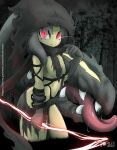  breasts clothed clothing energy female glowing glowing_eyes humanoid mawile nintendo not_furry pok&eacute;mon pok&eacute;mon_(species) red_eyes rilex_lenov tongue tongue_out video_games 