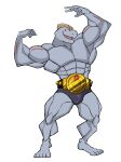  abs absurd_res anthro belt clothed clothing darknaigart hi_res machoke male muscular muscular_anthro muscular_male nintendo pecs pok&eacute;mon pok&eacute;mon_(species) simple_background solo standing topless video_games white_background 