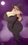  anthro big_breasts breasts cleavage clothed clothing female hat hazel_(shakotanbunny) headgear headwear hi_res huge_breasts lagomorph leporid mammal mature_female rabbit shakotanbunny solo witch_hat 