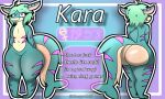  5:3 anthro big_butt blue_body butt curvy_figure english_text featureless_crotch female fish flat_chested green_hair hair hi_res huge_butt kara_(sleepyinu) marine model_sheet nude purple_eyes shark shark_tail short_stack sleepyinu slightly_chubby small_feet solo text thick_thighs voluptuous wide_hips 