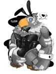  &lt;3 3:4 abs accipitrid accipitriform animal_crossing anthro avery_(animal_crossing) avian biped bird black-chested_buzzard-eagle body_hair bulge chest_hair claws clothing eagle fake_ears fake_rabbit_ears hand_on_hip hi_res lanopoli lingerie looking_away male muscular muscular_anthro muscular_arms muscular_male nintendo playboy_outfit rubber rubber_clothing rubber_suit sex solo standing toe_claws topknot video_games winged_arms wings 