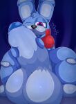  absurd_res animatronic anthro balls balls_on_floor big_balls big_penis blue_background blue_balls blue_body blue_fur blue_glans blue_penis blue_tongue bodily_fluids bow_tie eyelashes feet five_nights_at_freddy&#039;s foreskin fur genitals glans half-closed_eyes hi_res huge_balls huge_penis humanoid_genitalia humanoid_penis hyper hyper_balls hyper_genitalia hyper_penis lagomorph leporid long_ears looking_at_viewer looking_pleasured machine male mammal narrowed_eyes nude one_eye_closed open_mouth penis penis_grab plushtrapboyuwu puppet_bonnie_(fnafsl) purple_eyes rabbit red_bow_tie red_cheeks robot simple_background sister_location small_but_hung solo spread_legs spreading sweat sweatdrop sweaty_balls sweaty_feet sweaty_genitalia sweaty_legs sweaty_thighs thick_thighs tongue video_games 