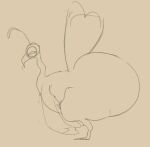  ambiguous_gender avian big_butt bird bubble_butt butt feral galliform huge_butt looking_back narrowed_eyes phasianid plumage slightly_chubby smokey_blokey solo standing turkey twerkey wings 