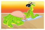  apode beach bikini clothing draconcopode female hi_res legless mulberrytarthorse reptile sand scalie seaside serpentine sleeping snake solo sun_hat swimwear sylene_(blissey1) 