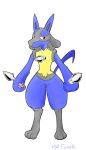  annoyed anthro blue_body blue_fur buttplug canid fur hi_res looking_at_viewer lucario male mammal mr_fuwa nintendo paws plug_(sex_toy) pok&eacute;mon pok&eacute;mon_(species) sex_toy simple_background solo spikes video_games yellow_body yellow_fur 