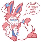  1:1 alpha_channel anthro blep eeveelution feral hair hi_res male nintendo pembrokewkorgi pok&eacute;mon pok&eacute;mon_(species) ponytail ribbons silky_smooth solo sylveon thick_thighs tongue tongue_out video_games 