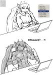  anthro bodysuit clothing computer daniel_kay dragon drawing_tablet hi_res laptop male photoshop shirt skinsuit solo stylus surprised_expression tight_clothing topwear 
