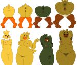  anthro anthrofied anus armpit_hair avian beak beakless bib big_breasts bird bird_feet blush blush_stickers body_hair breasts butt chica_(fnaf) chicken curvy_figure feathers female five_nights_at_freddy&#039;s five_nights_at_freddy&#039;s_2 five_nights_at_freddy&#039;s_4 galliform gallus_(genus) genitals green_body group hourglass_figure looking_at_viewer medium_breasts mostly_nude nightmare_chica_(fnaf) nipples non-mammal_breasts nude phantom_chica_(fnaf) phasianid pose presenting presenting_anus presenting_hindquarters presenting_pussy pubes pussy tail_feathers thick_thighs toy_chica_(fnaf) toynnies video_games voluptuous wide_hips yellow_body 