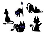  2021 ambiguous_gender atomic_cat black_body black_fur blue_eyes deity eldritch_horror felid feral fur mammal multi_eye multiple_images nonbinary_(lore) pupils slit_pupils void_(atomic_cat) 