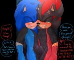  &lt;3 2021 annoyed anthro anthro_on_anthro big_penis black_body black_bodysuit black_fur black_pupils blue_body blue_bodysuit blue_clothing blue_fur blue_gloves blue_handwear blush bodily_fluids bodysuit bulge bulge_frottage clenched_teeth clothing cramped cross-popping_vein dialogue duo english_text erection eulipotyphlan fangs frottage fur genital_outline genitals gloves green_eyes grin handwear hedgehog hi_res intraspecies krazyelf looking_at_another looking_down male male/male mammal nipple_outline one_eye_closed penis penis_outline pupils red_body red_bodysuit red_clothing red_eyes red_fur red_gloves red_handwear sega sex shadow_the_hedgehog side_view skinsuit smile sonic_the_hedgehog sonic_the_hedgehog_(series) speech_bubble standing stuck sweat tan_body tan_fur tan_inner_ear teeth text throbbing_penis tight_clothing tight_space 