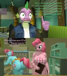  3d_(artwork) anthro anthrofied apron apron_only bent_over big_butt breasts butt clothing comic dialogue digital_media_(artwork) dragon english_text equid equine female friendship_is_magic group hasbro hi_res huge_butt i_mean_breast_milk male mammal mature_female meme mostly_nude mrs._cake_(mlp) my_little_pony papadragon69 pinkie_pie_(mlp) scalie side_boob spike_(mlp) text trio 