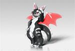  3d_(artwork) ambiguous_gender anthro anthromate black_body black_fur chiropteran claws digital_media_(artwork) dragon fur gradient_background hybrid inner_ear_fluff male_(lore) mammal multicolored_body multicolored_fur neck_tuft open_mouth pawpads pink_pawpads pupils red_eyes sdx3 semi-anthro simple_background slit_pupils solo thick_thighs tint_(anthromate) tuft two_tone_body two_tone_fur white_body white_fur wings 