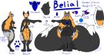  2021 4_fingers 4_toes 5_tails alpha_channel animal_humanoid anthro belial_(aureuix) big_ears black_body black_clothing black_fur black_hair blue_blood blue_blush blue_mouth blue_pawpads blue_scar blue_tongue blush bottomwear breasts canid canid_humanoid canine canine_humanoid claws clothing dipstick_tail english_text eye_injury eye_scar eyelashes facial_scar fangs feet female fingers fluffy fluffy_hair fluffy_tail fox fox_humanoid fur grey_body grey_fur grey_hair hair hi_res huge_tail humanoid lesser_iraian libra_(symbol) long_hair mammal mammal_humanoid markings medal milkpudding multi_tail neck_tuft open_mouth orange_body orange_fur orange_hair pawpads prick_ears pupils purple_eyes ribbons scar signature silver_hair simple_background skirt slit_pupils smile solo tail_markings teeth text toes tongue tongue_out transparent_background tuft 
